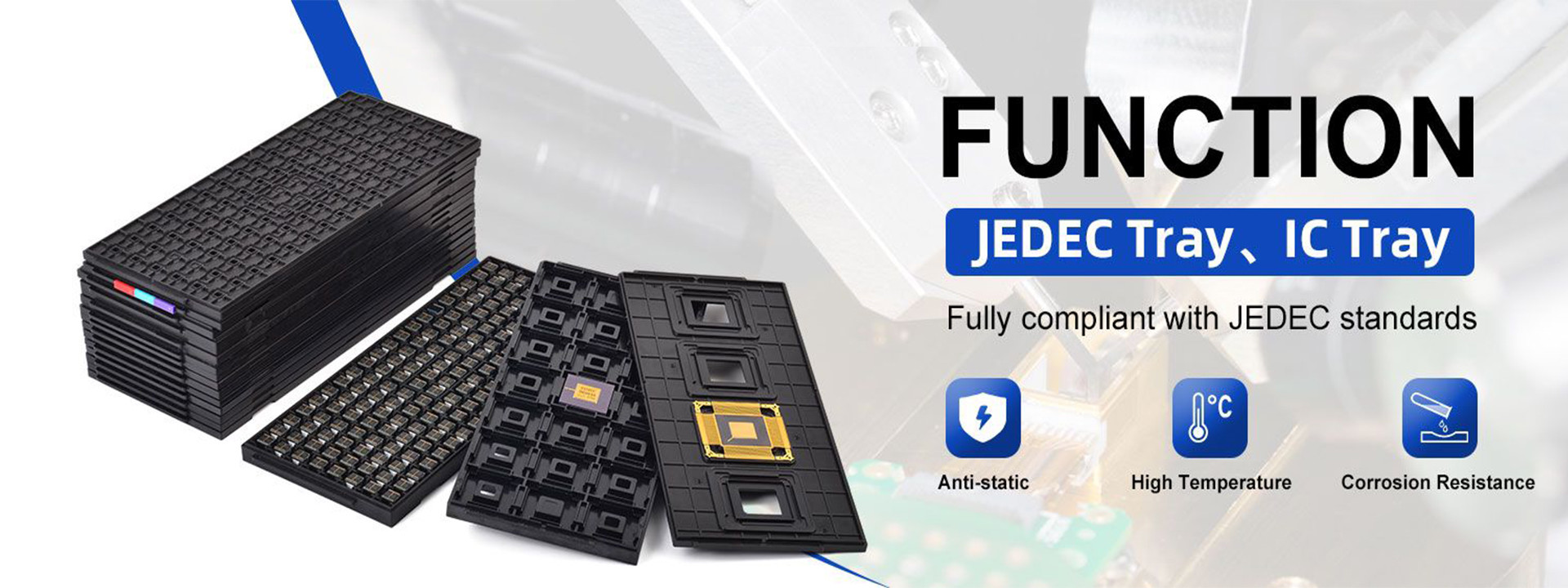 Phẩm chất Khay IC Jedec Nhà máy