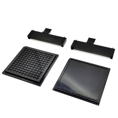 Giá tốt. Square Design ESD IC Chip Tray với High Compatibility Waffle Pack với nắp và clip trực tuyến