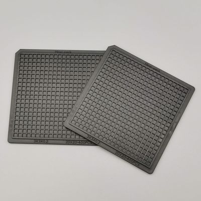 ROHS Đen ổn định phẳng PC 2 inch và 4 inch Waffle Pack Chip Trays cho Electronic Die